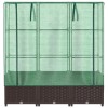 Rattan megjelenésű magaságyás melegháztakaróval 120x40x138 cm