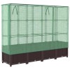 Rattan megjelenésű magaságyás melegháztakaróval 160x40x138 cm