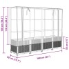 Rattan megjelenésű magaságyás melegháztakaróval 160x40x138 cm