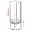 Rattan megjelenésű magaságyás melegháztakaróval 40x40x140 cm