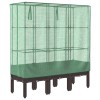 Rattan megjelenésű magaságyás melegháztakaróval 120x40x140 cm