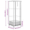 Rattan megjelenésű magaságyás melegháztakaróval 40x40x123 cm