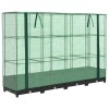 Rattan hatású magaságyás üvegháztakaróval 160 x 40 x 123 cm