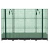 Rattan hatású magaságyás üvegháztakaróval 160 x 40 x 123 cm
