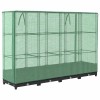Rattan hatású magaságyás üvegháztakaróval 160 x 40 x 123 cm