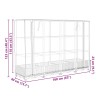 Rattan hatású magaságyás üvegháztakaróval 160 x 40 x 123 cm