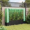 Rattan hatású magaságyás üvegháztakaróval 160 x 40 x 138 cm