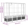 Rattan hatású magaságyás üvegháztakaróval 160 x 40 x 138 cm