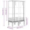 Rattan megjelenésű magaságyás melegháztakaróval 80x40x140 cm