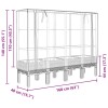 Rattan megjelenésű magaságyás melegháztakaróval 160x40x140 cm