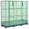 Rattan hatású magaságyás üvegháztakaróval 120 x 40 x 123 cm