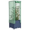 Rattan megjelenésű magaságyás melegháztakaróval 40x40x139 cm