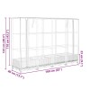 Rattan megjelenésű magaságyás melegháztakaróval 160x40x123 cm