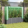 Rattan megjelenésű magaságyás melegháztakaróval 160x40x153 cm