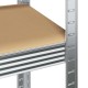 5 rétegű tárolópolcok 4 db ezüst acél és mérnöki fa 5 rétegű tárolópolcok 4 db ezüst acél és mérnöki fa