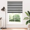 Zebrafüggönnyel fekete szövetszélesség 145,9 cm poliészter