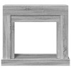 Szürke sonoma színű szerelt fa kandallóburkolat 100x30x87,5 cm