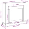 Antik fa színű szerelt fa kandallóburkolat 100 x 30 x 87,5 cm