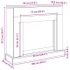 Antik fa színű szerelt fa kandallóburkolat 100 x 30 x 87,5 cm Antik fa színű szerelt fa kandallóburkolat 100 x 30 x 87,5 cm