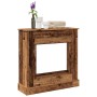 Antik fa színű szerelt fa kandallóburkolat 90 x 30 x 90 cm
