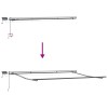 Antracitszürke-fehér led-es kézi napellenző 400 x 300 cm
