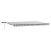 Antracitszürke-fehér led-es kézi napellenző 600 x 300 cm