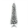 Pvc és polietilén műkarácsonyfa pelyhes hóval 180 cm