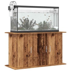 Antik fa színű szerelt fa akváriumállvány 101x41x58 cm