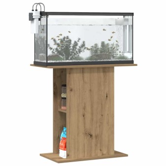 Kézműves tölgyfa akváriumállvány 36 x 75 x 72,5 cm rétegelt fából