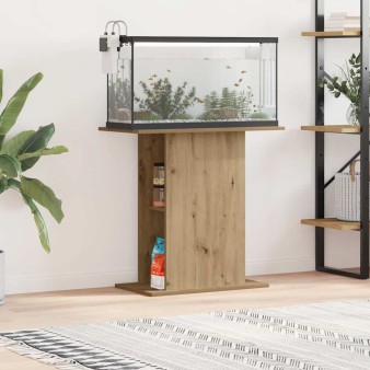 Kézműves tölgyfa akváriumállvány 36 x 75 x 72,5 cm rétegelt fából