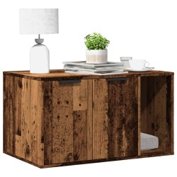 Antik fa színű szerelt fa macskaalomdoboz 80 x 50 x 45 cm