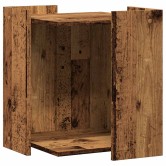 Antik fa színű szerelt fa macskaalomdoboz 42 x 42 x 51 cm Antik fa színű szerelt fa macskaalomdoboz 42 x 42 x 51 cm