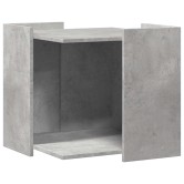 Betonszürke szerelt fa macskaalomdoboz 53 x 53 x 51 cm Betonszürke szerelt fa macskaalomdoboz 53 x 53 x 51 cm