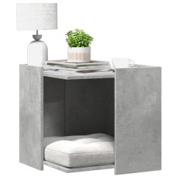 Betonszürke szerelt fa macskaalomdoboz 53 x 53 x 51 cm