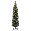 Vékony műkarácsonyfa 150 led-del 120 cm