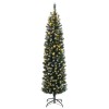 Vékony műkarácsonyfa 150 led-del 150 cm
