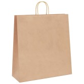 250 db barna papírzacskók fogantyúkkal 45x17x48 cm