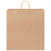 250 db barna papírzacskók fogantyúkkal 45x17x48 cm