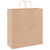 250 db barna papírzacskók fogantyúkkal 45x17x48 cm