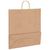 250 db barna papírzacskók fogantyúkkal 45x17x48 cm