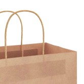 250 db barna papírzacskók fogantyúkkal 45x17x48 cm