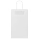 250 db fehér kraft papírzacskók fogantyúkkal 21x11x36 cm