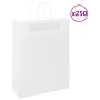 250 db fehér papírzacskók fogantyúkkal 32x12x42 cm