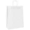 250 db fehér papírzacskók fogantyúkkal 32x12x42 cm