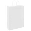 250 db fehér papírzacskók fogantyúkkal 32x12x42 cm