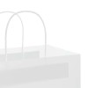 250 db fehér papírzacskók fogantyúkkal 32x12x42 cm