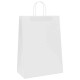 250 db fehér kraft papírzacskók fogantyúkkal 32x17x44 cm