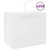 250 db fehér papírzacskók fogantyúkkal 32x22x28 cm