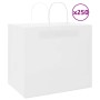 250 db fehér papírzacskók fogantyúkkal 32x22x28 cm