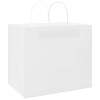 250 db fehér papírzacskók fogantyúkkal 32x22x28 cm
